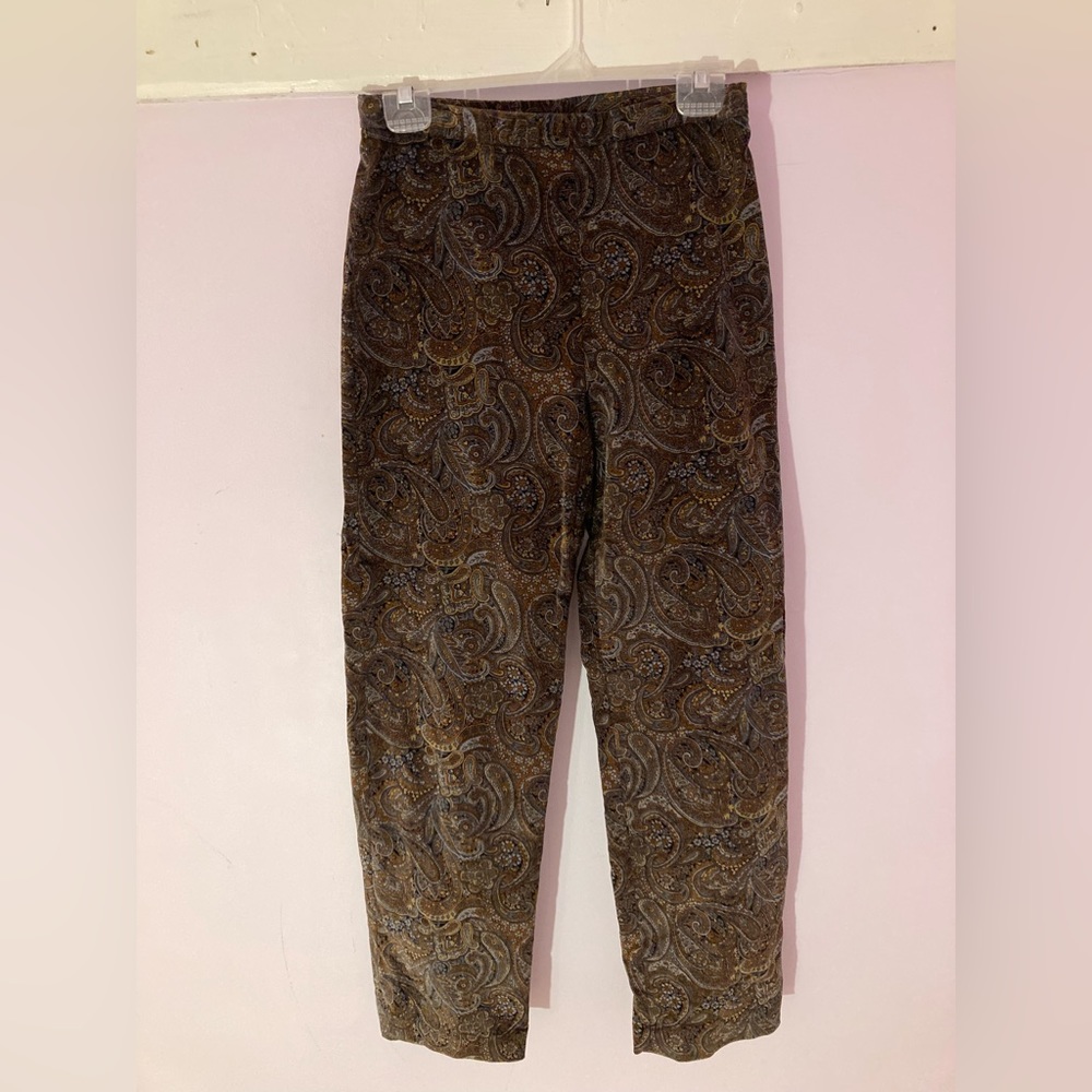 Women's Paisley High-Rise Casual Pants - Brown